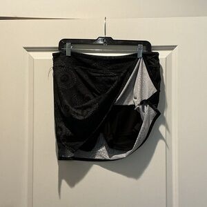 Tranquility by Colorado Clothing Black Wrap-Style Skort with Subtle Pattern